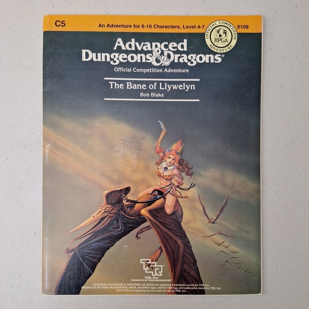 AD&D Dungeon & Dragons - Module C5 - The Bane Of Llywelyn Module -1985 -TSR 9109